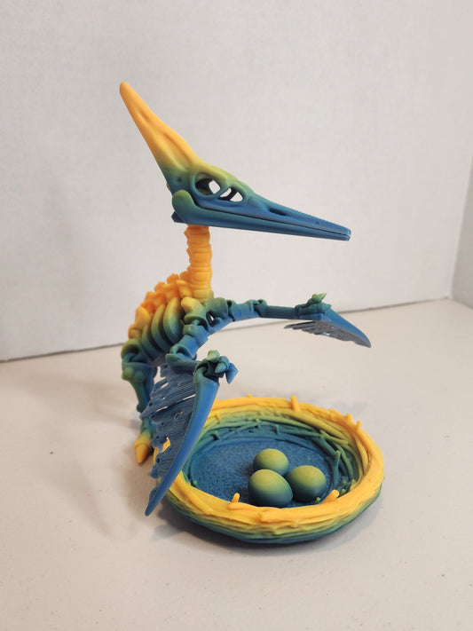 3D Printed Pterodactyl in Nest