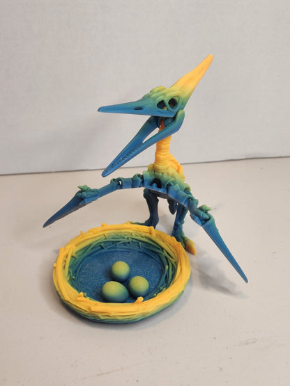 3D Printed Pterodactyl in Nest