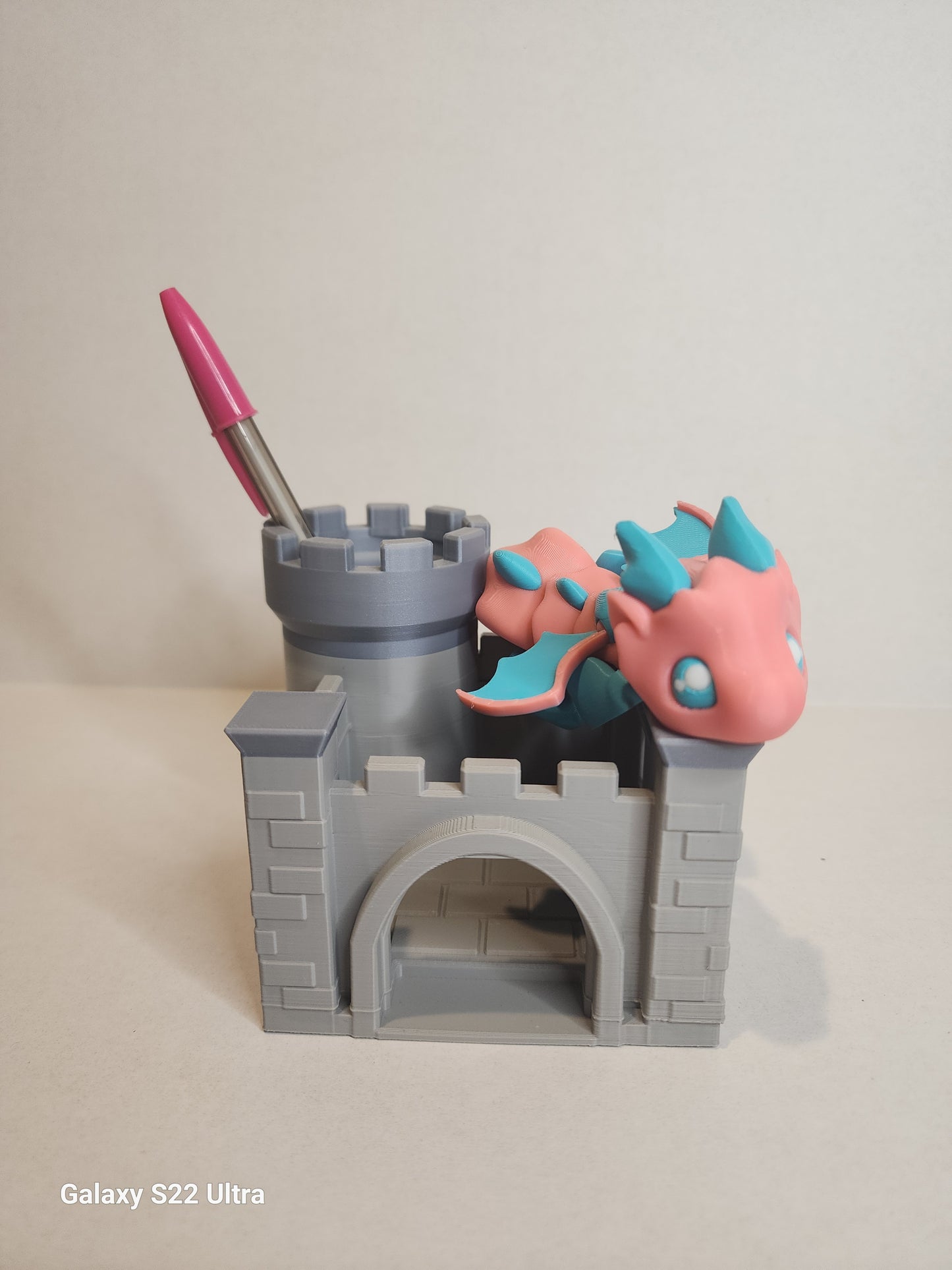 Desk Dragon with Castle