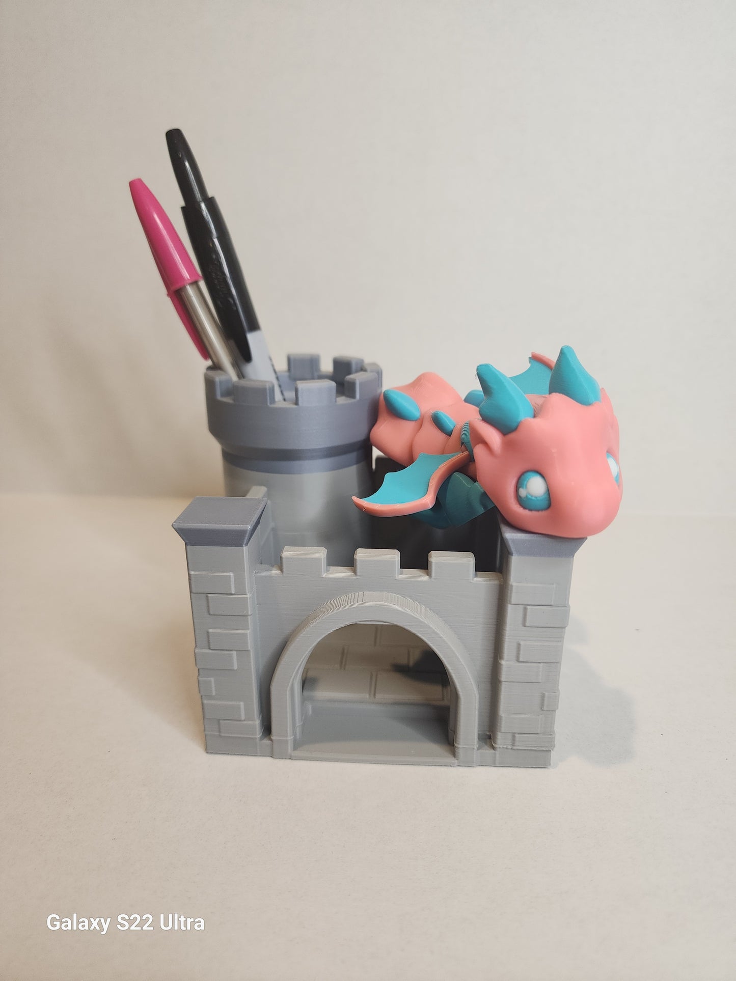 Desk Dragon with Castle