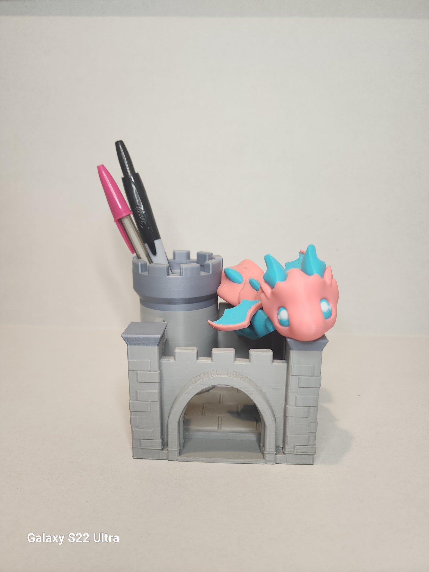 Desk Dragon with Castle