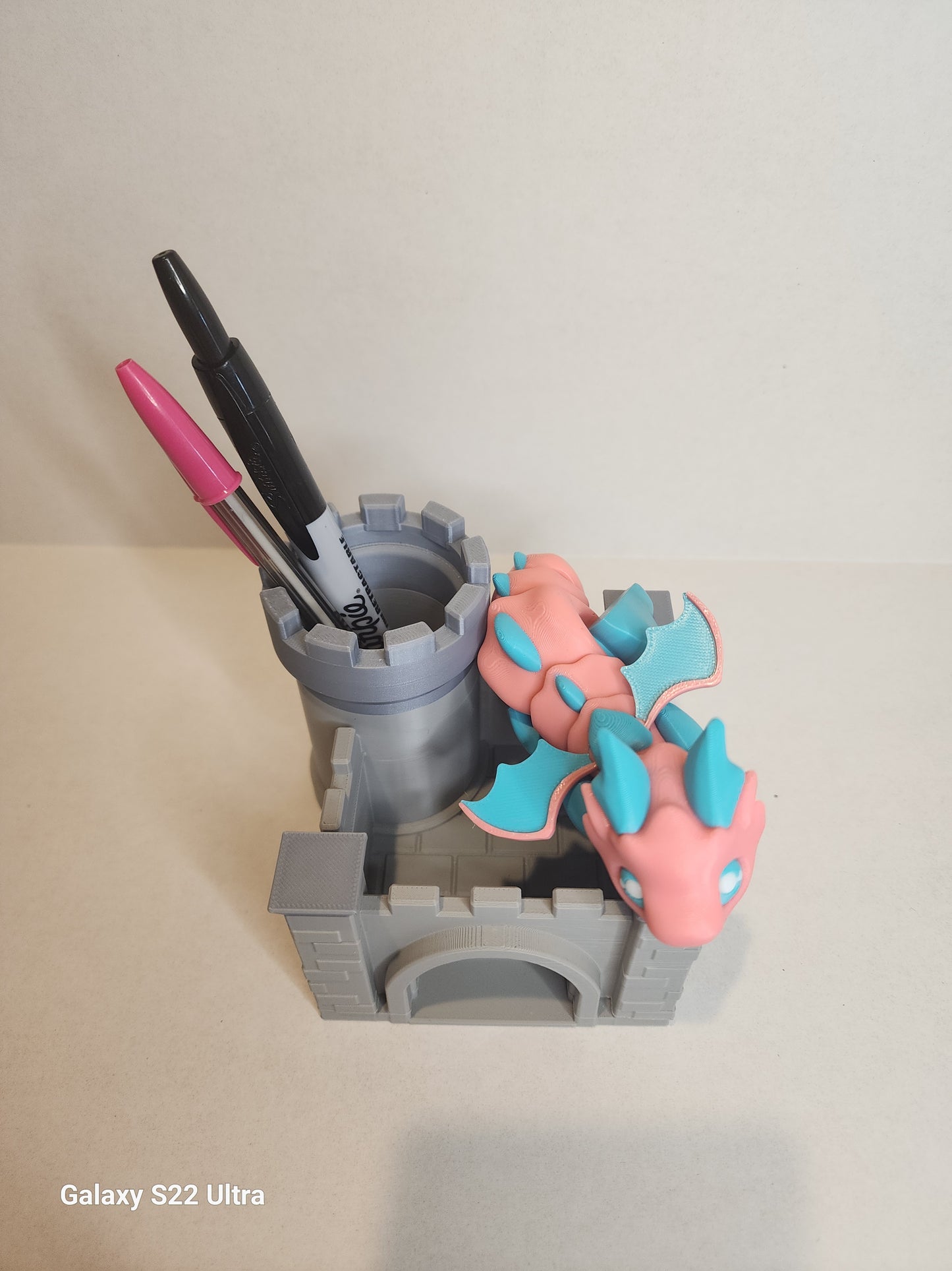 Desk Dragon with Castle