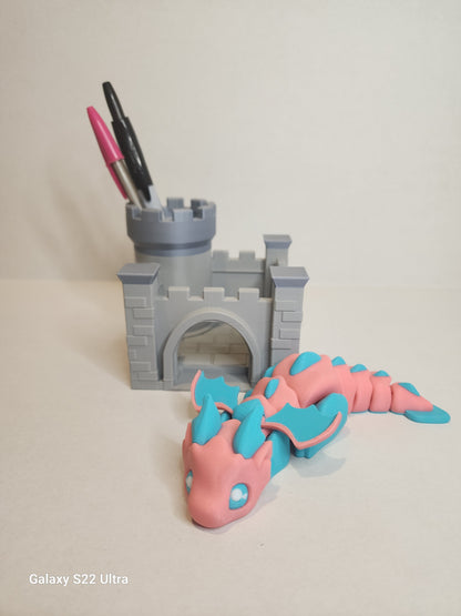 Desk Dragon with Castle