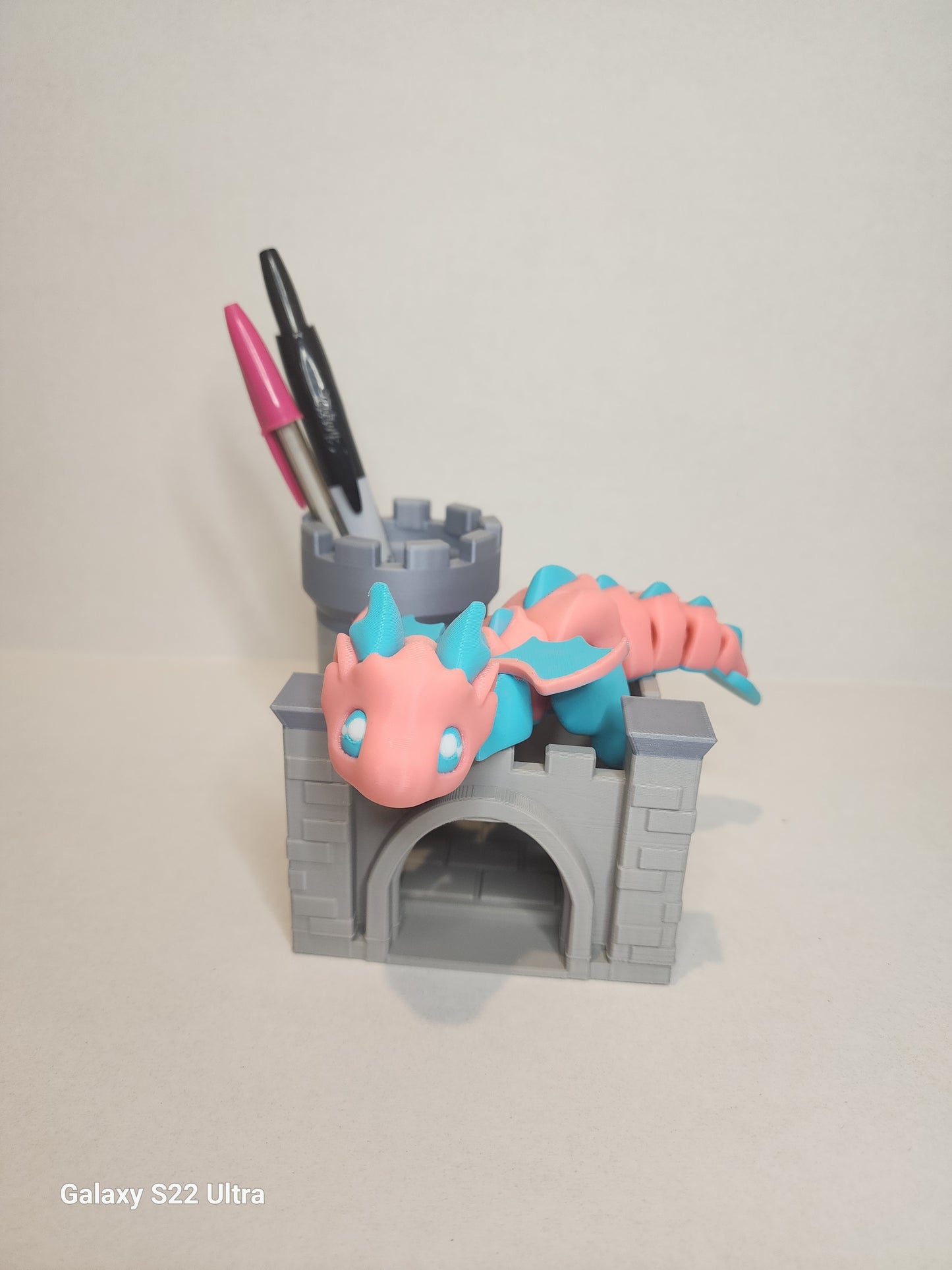 Desk Dragon with Castle
