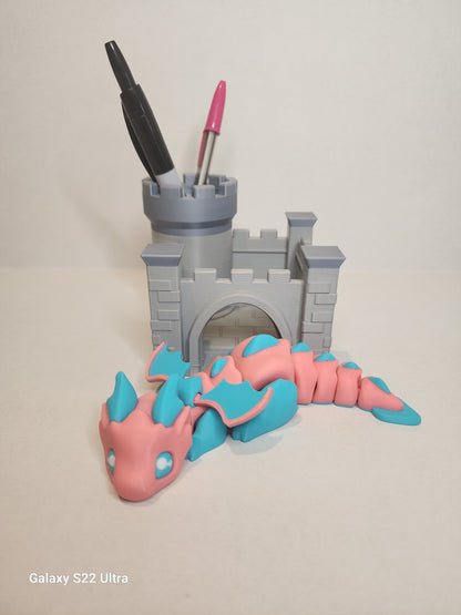 Desk Dragon with Castle