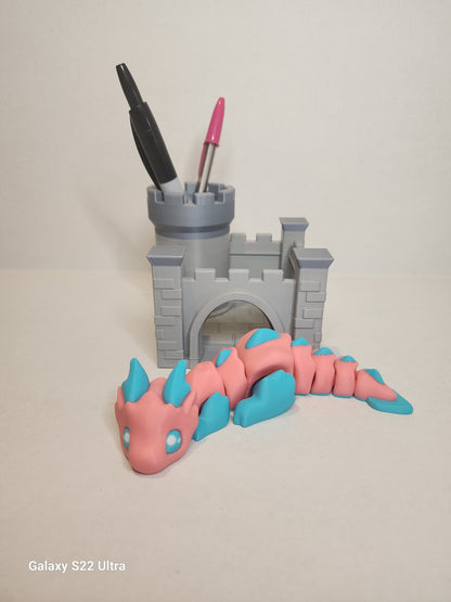 Desk Dragon with Castle