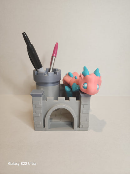 Desk Dragon with Castle