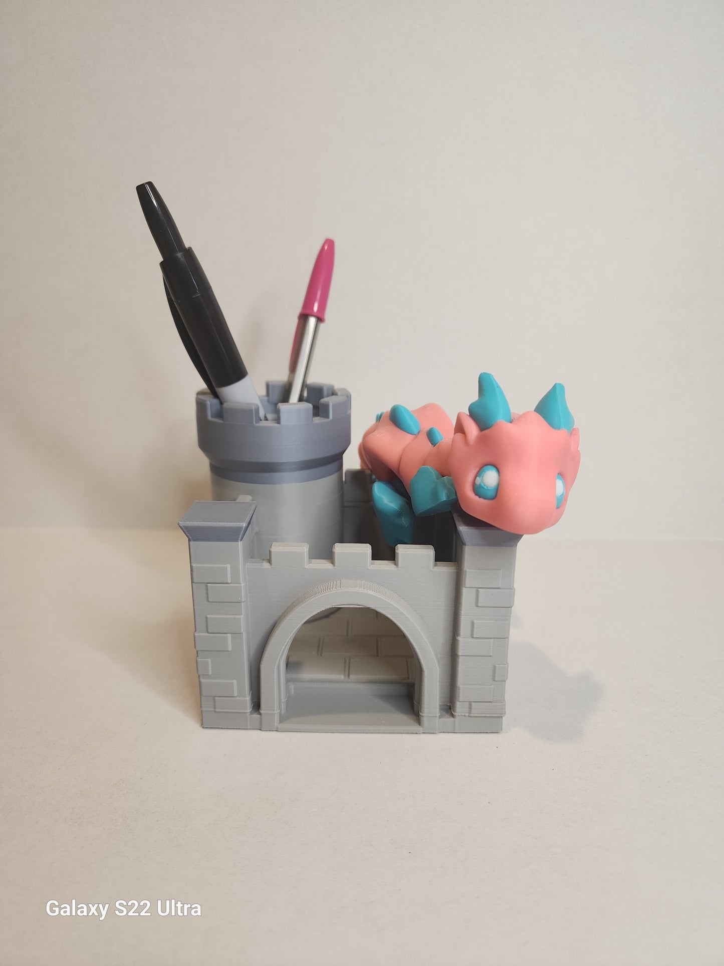 Desk Dragon with Castle