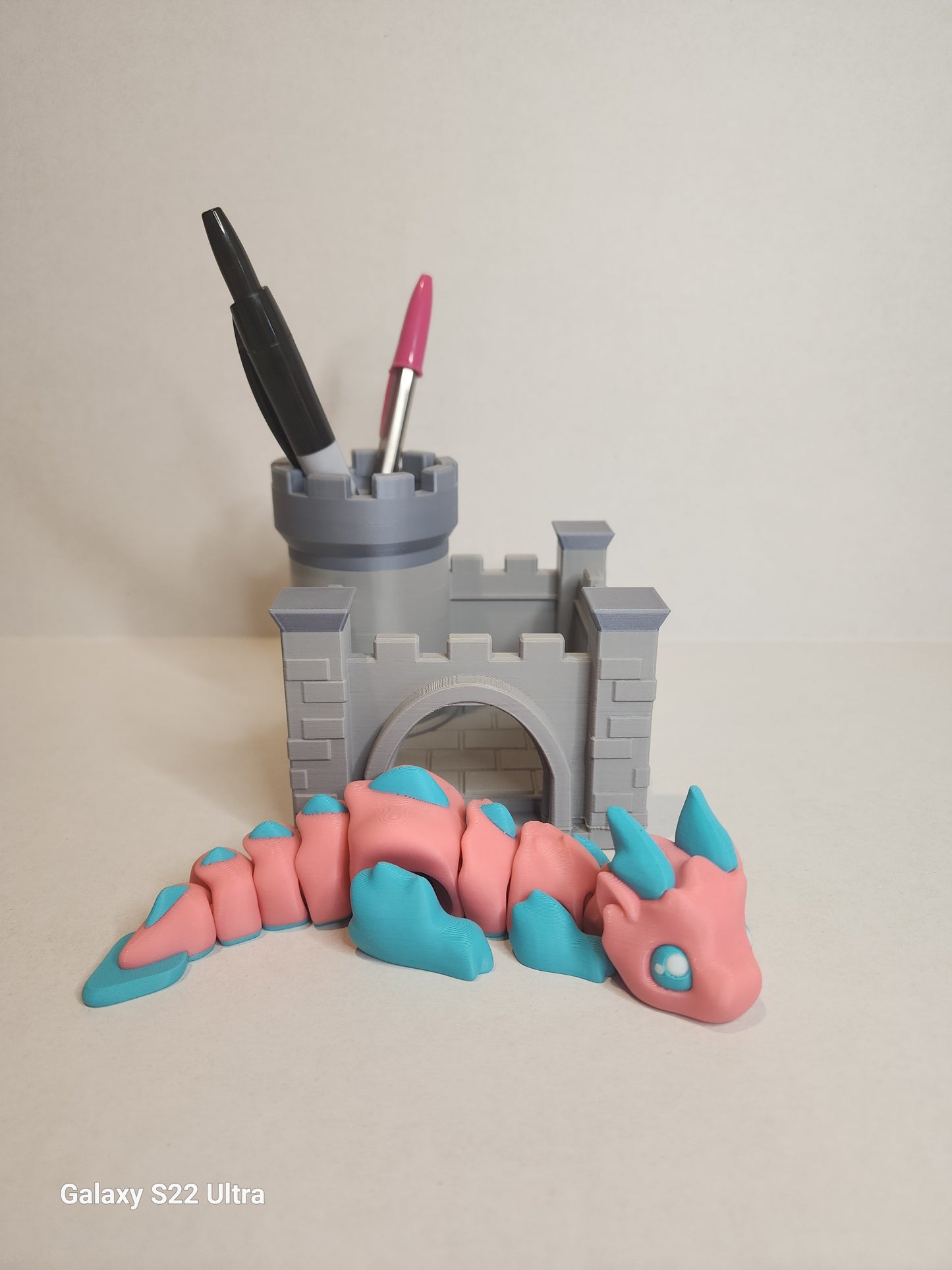 Desk Dragon with Castle