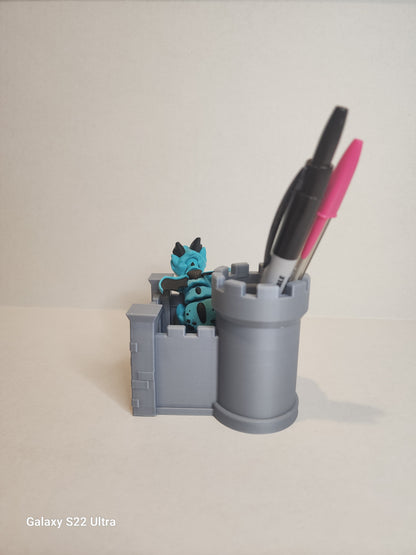 Desk Dragon with Castle