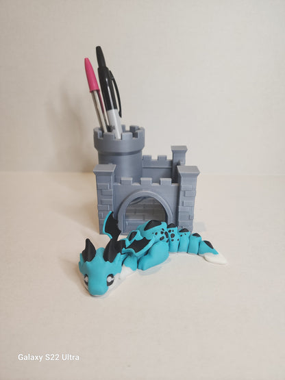 Desk Dragon with Castle