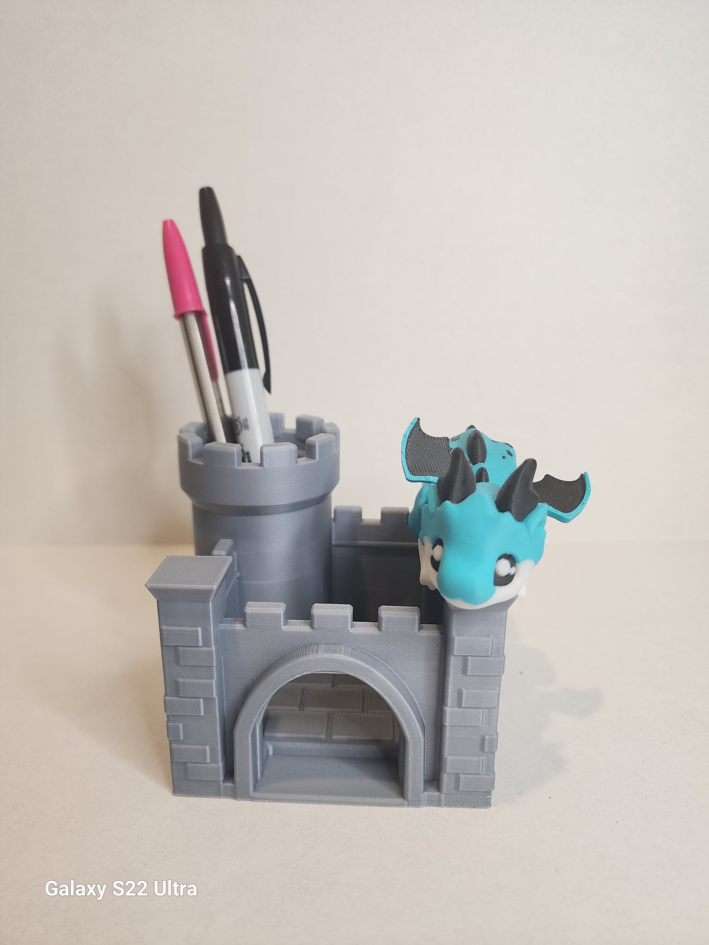 Desk Dragon with Castle