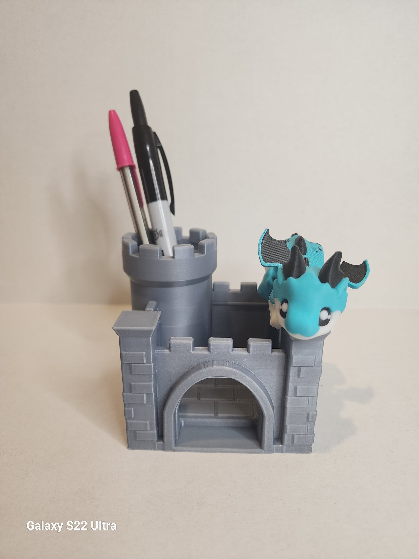 Desk Dragon with Castle