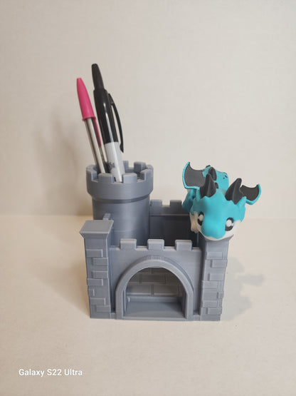 Desk Dragon with Castle