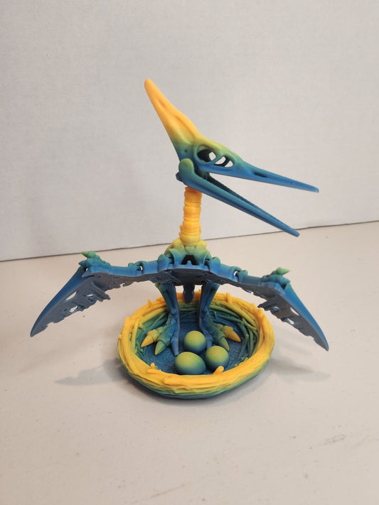 3D Printed Pterodactyl in Nest
