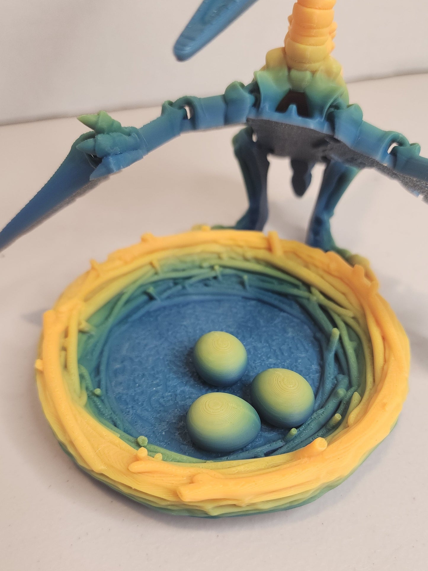 3D Printed Pterodactyl in Nest